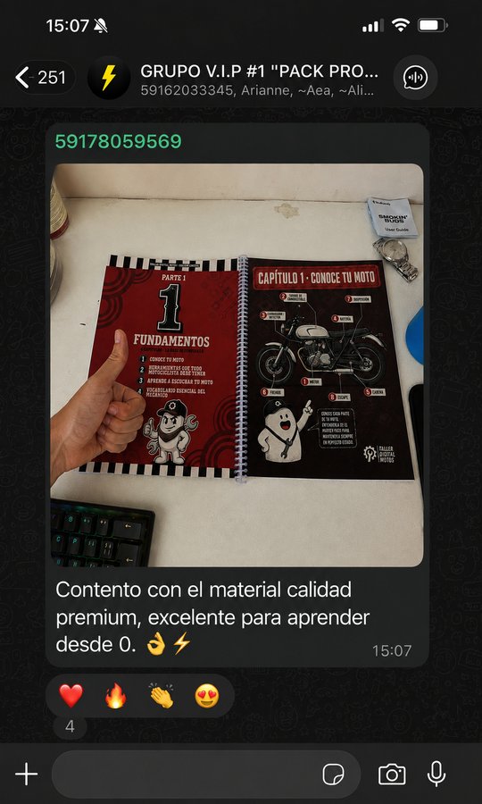 Testimonio: WhatsApp calidad premium