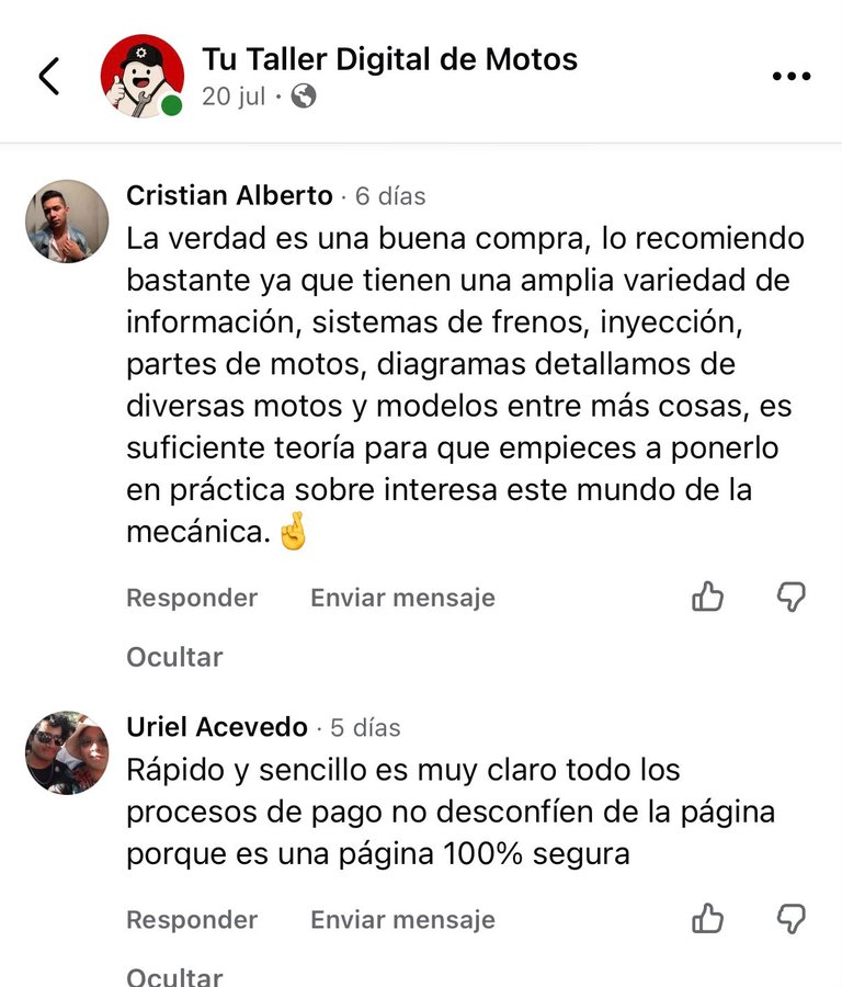 Testimonio: Facebook 1